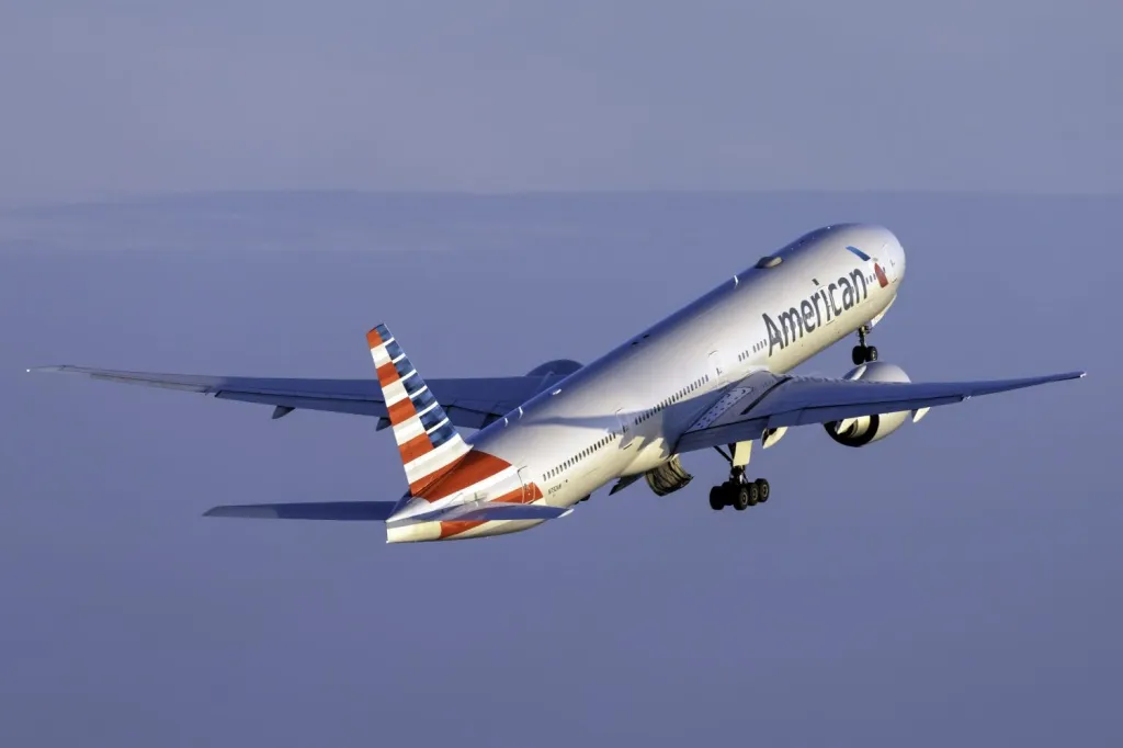 An American Airlines Boeing 777-300ER.