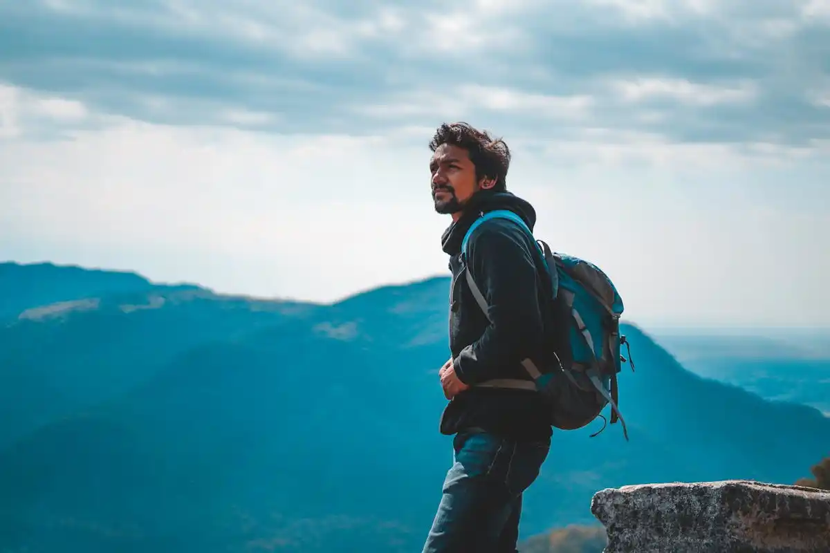 A young traveler in India.