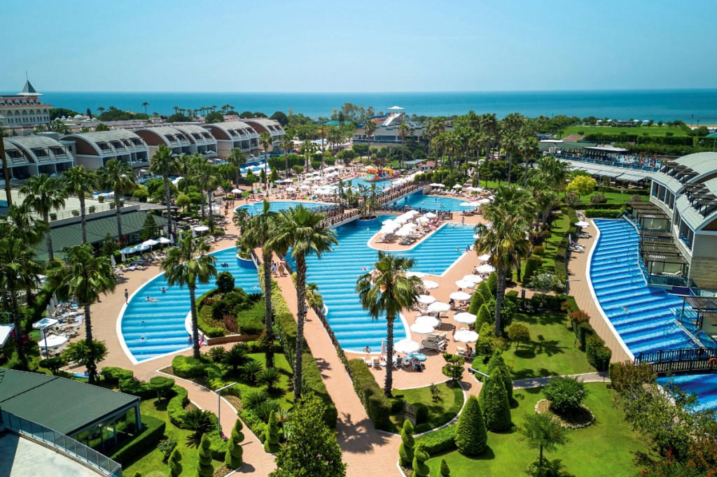 view of a holiday resort from overhead