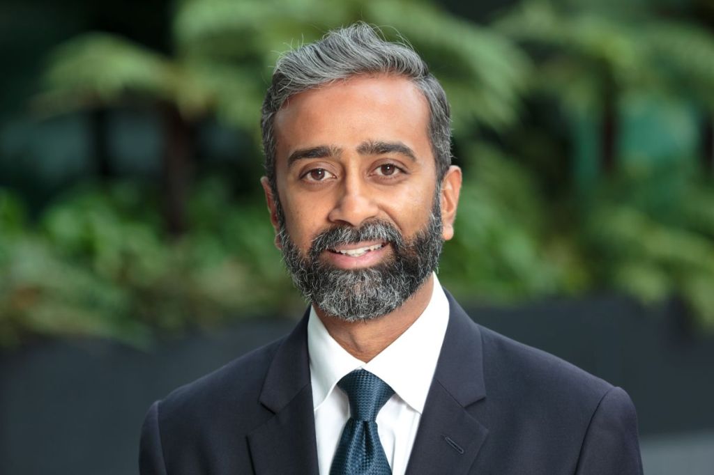 A headshot of Nikhil Ravishankar - Air New Zealand CEO